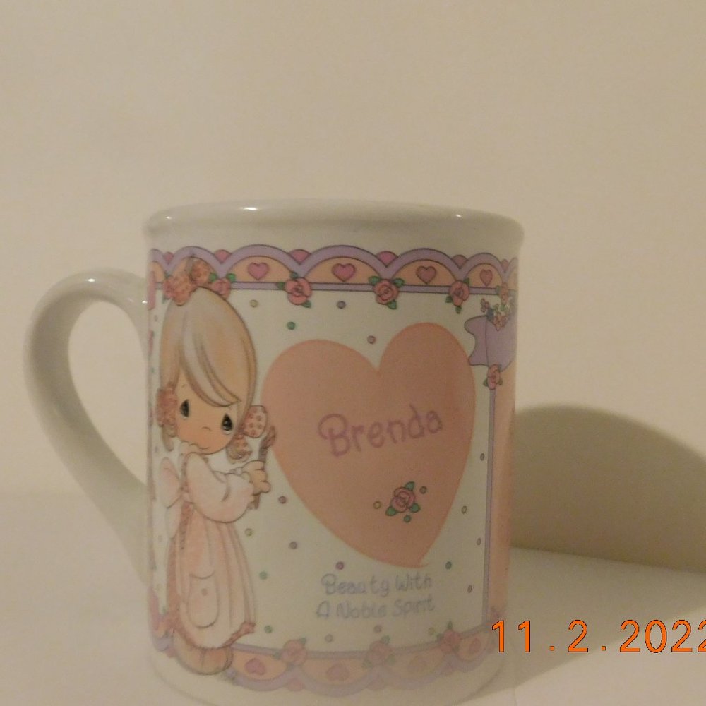 Enesco Precious Moments What's In A Name Coffee Mug Personalized "Brenda" 1994